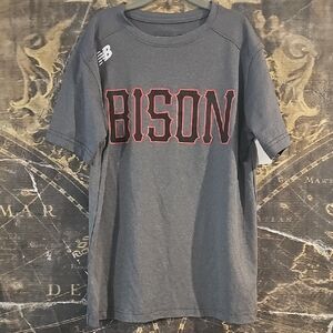 New Balance Gray and Red Kids Short Sleeve Tee